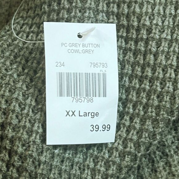 Kate & Sam Sweater Women XXL Olive Green Cowlneck Athleisure Wrap Minimalist Top - Picture 13 of 13